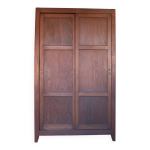 Armoire bois portes coulissantes, armoire bois, meuble de rangement vintage Armoire bois portes coulissantes, armoire bois, meuble de rangement vintage