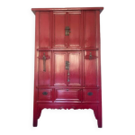 Armoire chinoise laquée rouge Armoire chinoise laquée rouge