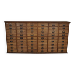 Armoire de classement / apothicaire ancienne en chne franais, par chouanard, vers 1910