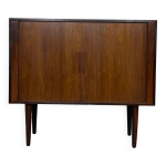 Armoire danoise  porte tambour par kai kristiansen en palissandre 1960