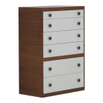 Armoire dcorative en bois weng conue dans les annes 1970