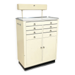 Armoire de dentiste mdical industriel sur roues allemagne 1950s