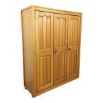 Armoire dressing vintage guillerme et chambron en ch�ne massif ann�es 60