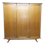 Armoire fran�aise pieds compas 3 portes penderie 120cm barre neuve