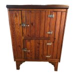 Armoire frigo en bois vintage Armoire frigo en bois vintage