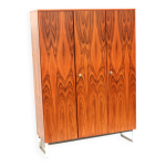 Armoire haute / penderie vintage en palissandre fabrique dans les annes 70