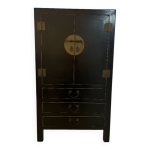 Armoire d inspiration asiatique en bois laqu� noir