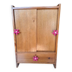 Armoire jouet poupe pop pour enfant meuble en bois 1960 france pour dcoration de chambre