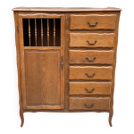 Armoire louis xv avec tringle et 6 tiroirs
