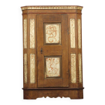 Armoire de mariée peinte d'art populaire 1806 Armoire de mariée peinte d'art populaire 1806