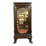 Armoire  miroir ovale style renaissance en noyer massif vers 1850
