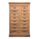 Armoire de notaire en chêne brut massif, 1920 Armoire de notaire en chêne brut massif, 1920