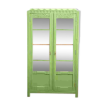 Armoire parisienne vitre art dco 1930 kaki