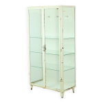 Ancienne armoire à pharmacie en métal armoire à pharmacie en verre industrielle des années 1970 Ancienne armoire à pharmacie en métal armoire à pharmacie en verre industrielle des années 1970