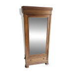 Armoire avec porte miroir en merisier ebeniste