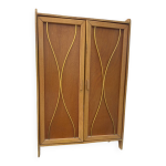 Armoire de poupe vintage en bois annes 60