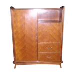 Armoire secrtaire, placage de chne 1960