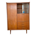Armoire secrétaire scandinave, pied compas Armoire secrétaire scandinave, pied compas