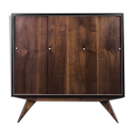 Armoire vintage en noyer de style scandinave du milieu du sicle, annes 1960
