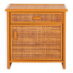 Armoire vintage en rotin et osier