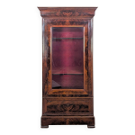 Armoire vitre d'poque louis philippe en acajou flamm