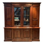 Armoire vitrine en bois massif