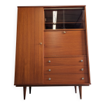 Armoire vitrine et secrétaire en palissandre années 50 / 60 Armoire vitrine et secrétaire en palissandre années 50 / 60