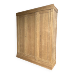 Armoire xxl en pitchpin massif - style louis philippe clair