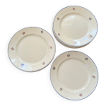 Assiettes anciennes faence  fleurs
