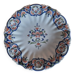 Assiette ancienne en fa�ence lisieux d�cor vieux rouen