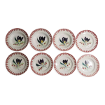 Assiettes anciennes fleuries, moulin des loups