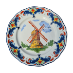 Assiette ancienne  moulin des loups 1880  collection lille motif  le moulin