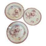 Assiettes anciennes terre de fer sarreguemines fontanges