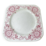 Assiette carre, terre de fer, collection mdicis, longchamps
