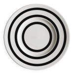Assiette en cramique noire et blanche