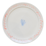 Assiette coquillage artisanale rouge Assiette coquillage artisanale rouge