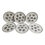 Assiettes � coquillages barbotine  moulin des loups ,