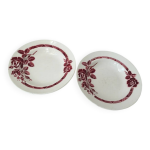 Assiettes creuses ancienne kg lunville collection roxanne, dcor de fleurs