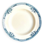 Assiette creuse longchamp en terre de fer, service  lily