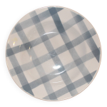 Assiette creuse - motif torchon gris - moulin des loups