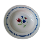 Assiette creuse porcelaine lunville peint main florale franoise ancienne