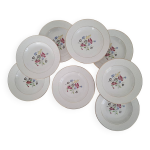 Assiettes creuses en porcelaine opaque ancienne digoin et sarreguemine