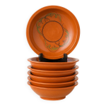 Assiettes creuses en terre cuite vernisse maroc