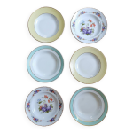 Assiettes creuses vintage dépareillées Assiettes creuses vintage dépareillées