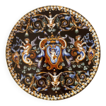 Assiette dcorative en faence de gien modle renaissance