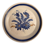 Assiette dcorative fleurs bleues