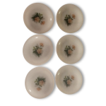 Assiettes  dessert arcopal motif roses