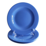 Assiettes  dessert bleus