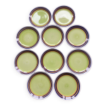 Assiettes dessert colorees digoin sarreguemines florence