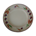 Assiette à dessert en faïence de gien modèle jeannine diam 19 cm Assiette à dessert en faïence de gien modèle jeannine diam 19 cm